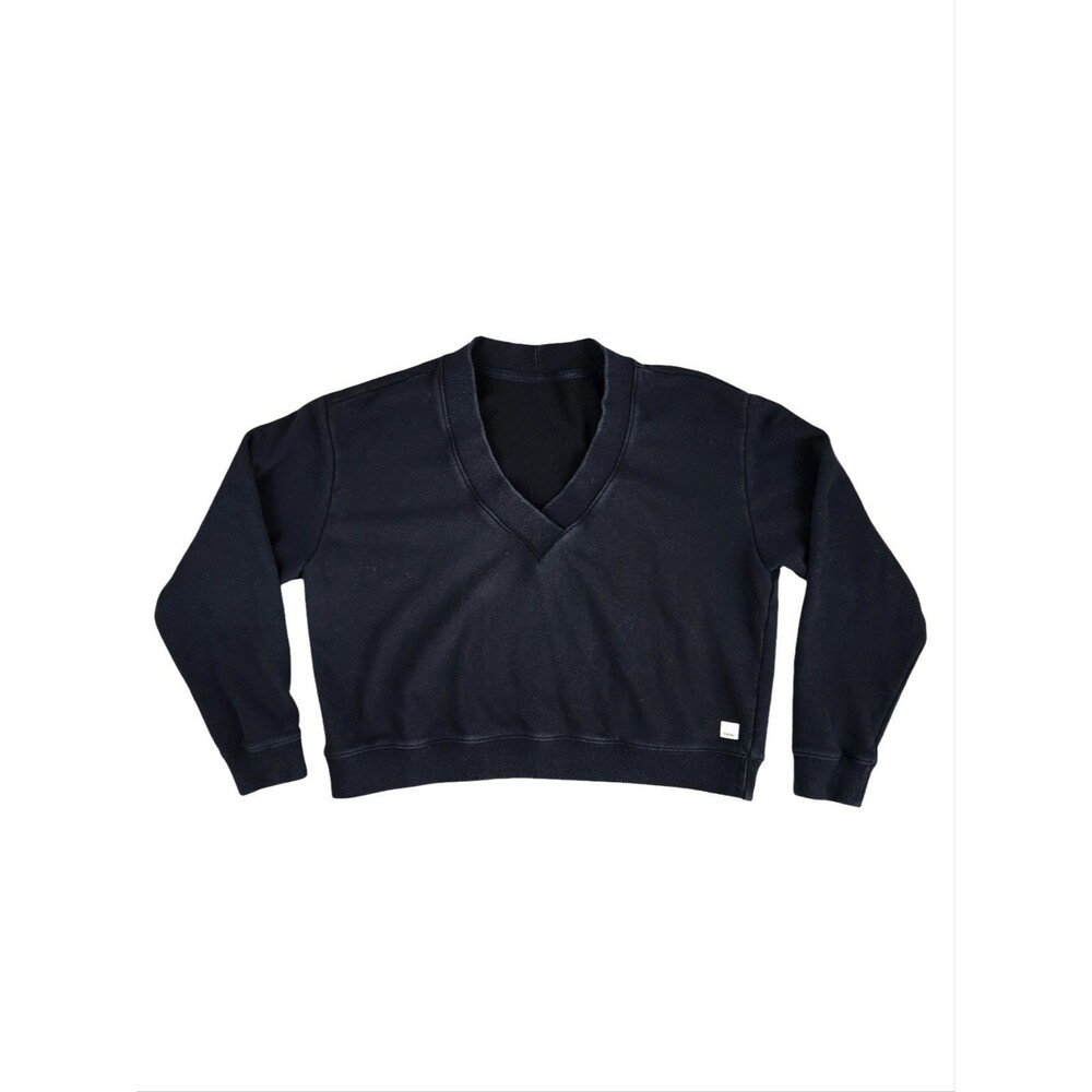 Vuori Sedona V-Neck Black Pullover Sweatshirt Size M Cozy Athletic Athleisure - Picture 2 of 8